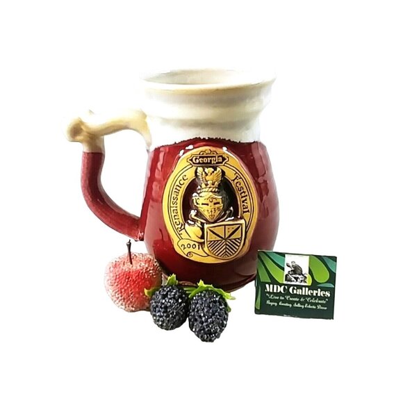 Georgia Renaissance Festival 2001 Collectible Ceramic Mug Raised Design - Picture 1 of 8